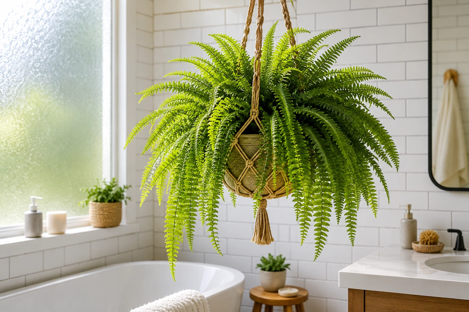 Boston fern - natural humidifier air purifying plant