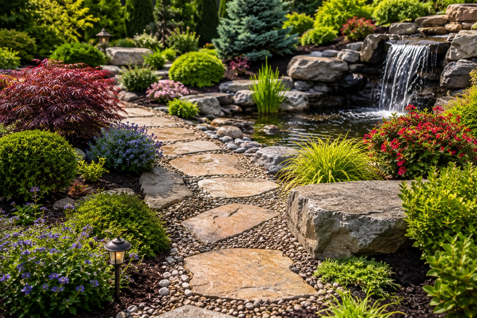 Beautiful landscaped garden