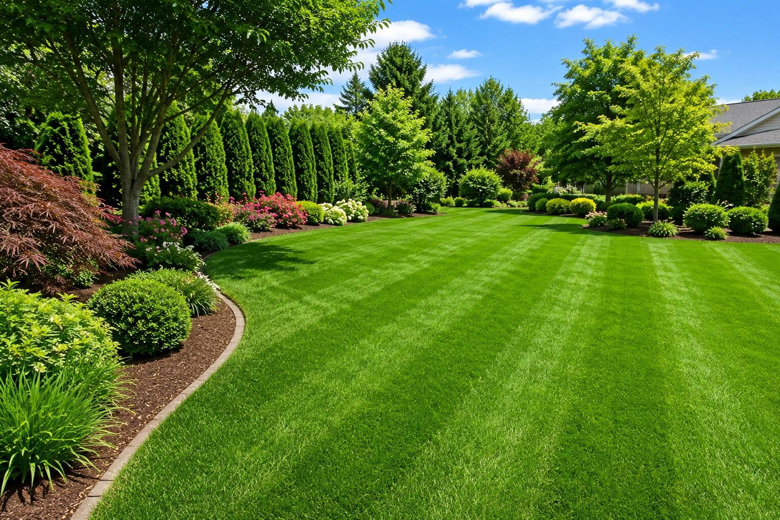 Beautiful green lawn