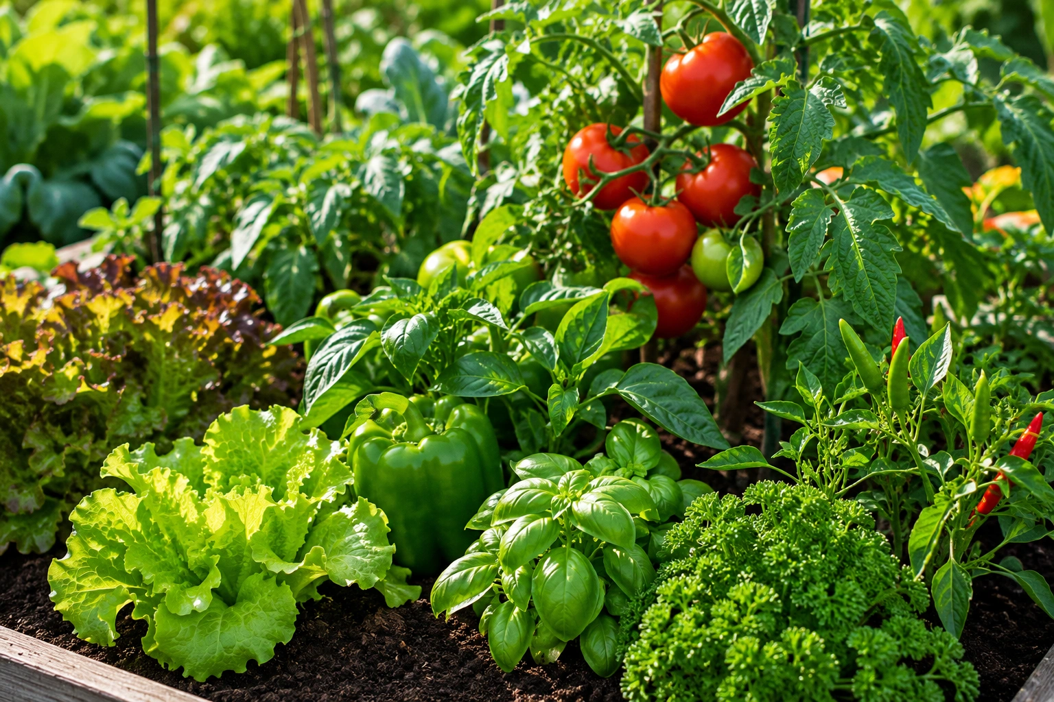 Fresh vegetables from garden